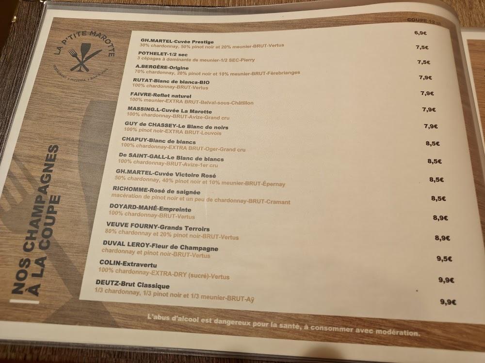 LA P'TITE MAROTTE - Menu Image 2